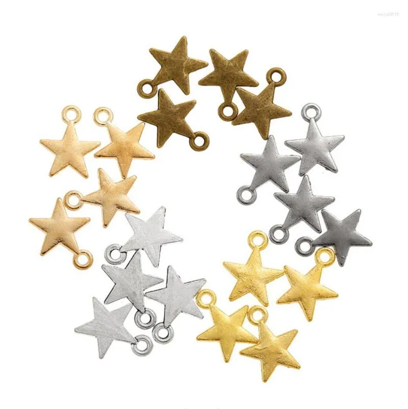 300 Antique Silver Star Star Charm For DIY Jewelry Making 15 12mm